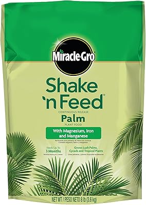 Miracle-Gro Shake n Feed Continuous Release Palm Plant Food, 8-Pound Slow Release Plant Fertilizer