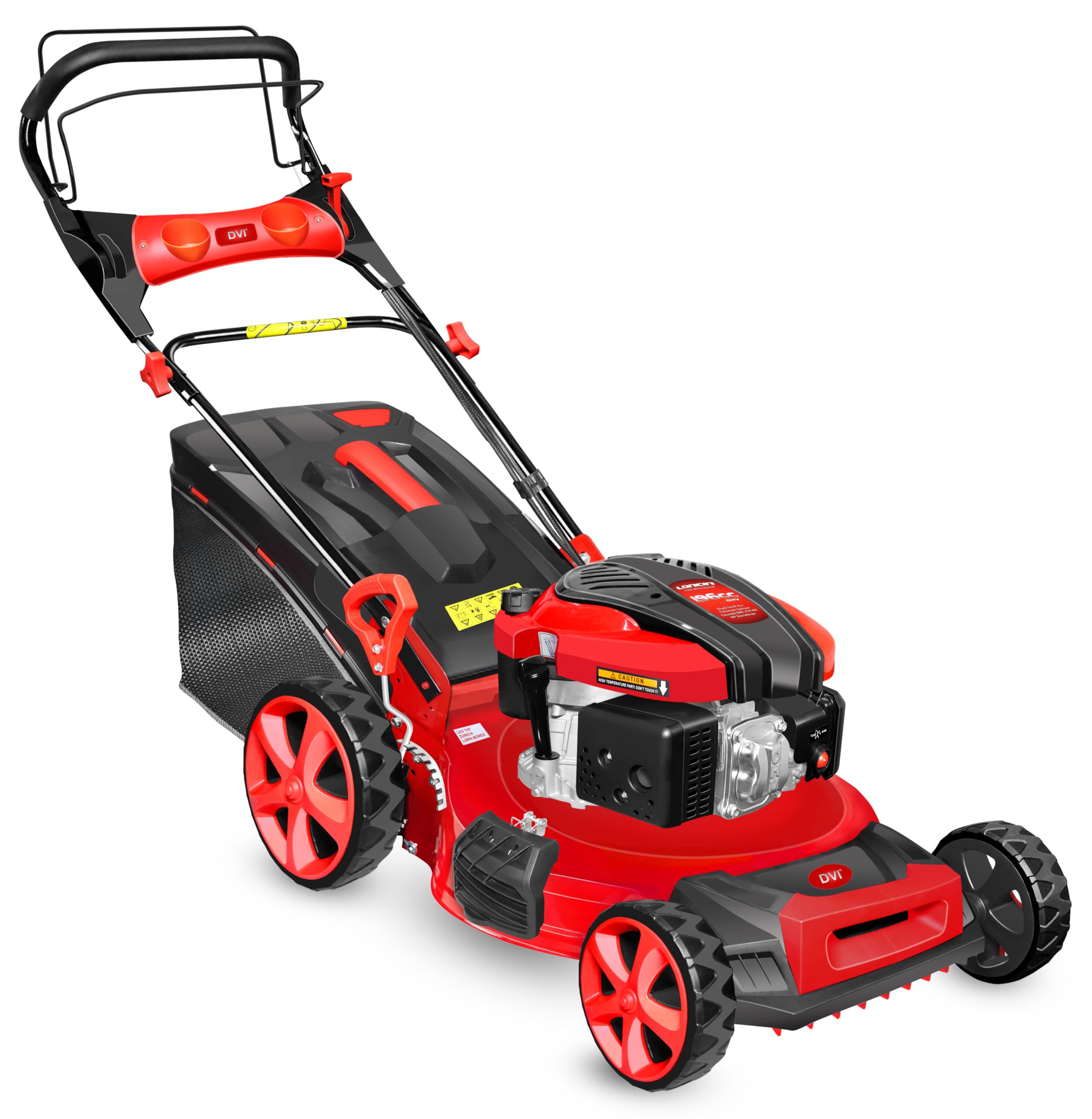 DVI 22 Inch Self Propelled Pro-Series Petrol Lawn Mower with 8-Height Adjustment Cutting Positions | with 7HP 196CC Loncin Engine for Garden, Yard, and Farm | Grass Cutting Machine-image-37