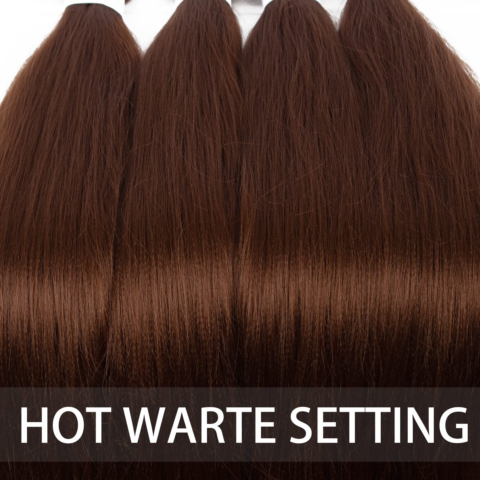Pre-stretched Braiding Hair Professional Easy Crochet Braid Hair 26 Inch 8 Packs Hot Water Setting Soft Synthetic Braiding Hair Extension for Twist Senegalese Crochet Hair (26 inch, 30#)