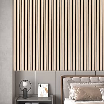 TAHI　3x2 nature sound Amazon.com: Taaizau 3D Slat Acoustic Wall Panels with Wood