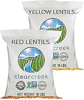 Vista 10 de CLEAR CREEK Lentejas rojas certificadas sin residuos de glifosato 1 libra Sin OMG Kosher Veganas