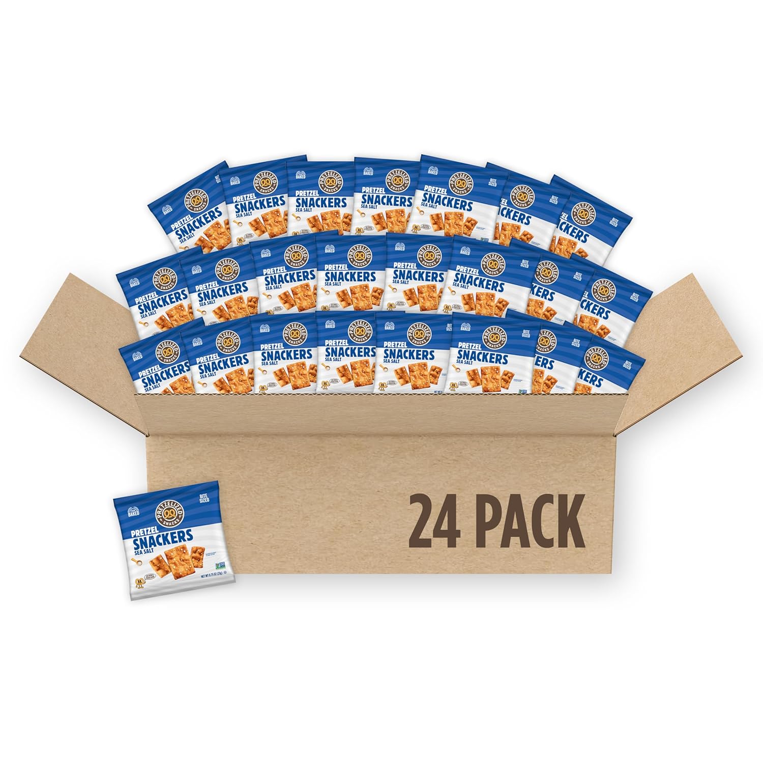 PRETZELIZED Snacks - Pretzel Snack Packs, Classic Sea Salt 0.75 oz (Pack de 24)