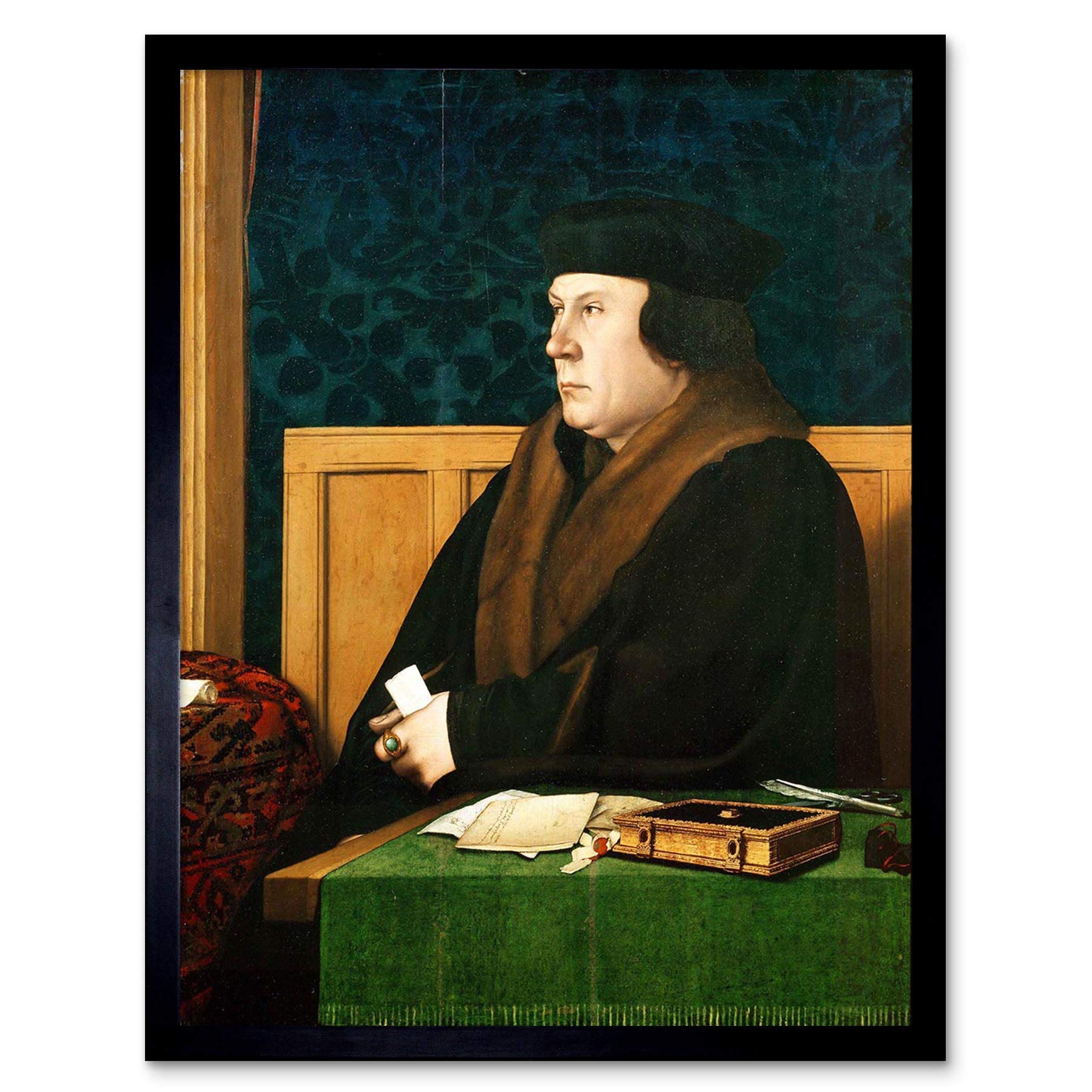 Wee Blue Coo Painting Antique Holbein Junior Thomas Cromwell Art Print Framed Poster Wall Decor 12X16 Inch
