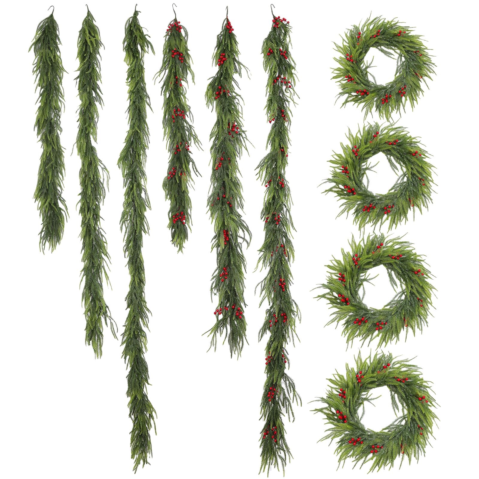 Künstlicher Zweig/Kranz aus realistischem Kiefernholz für Vasenarrangements Weihnachtsdekoration handgefertigte Simulation Pflanze Ornament