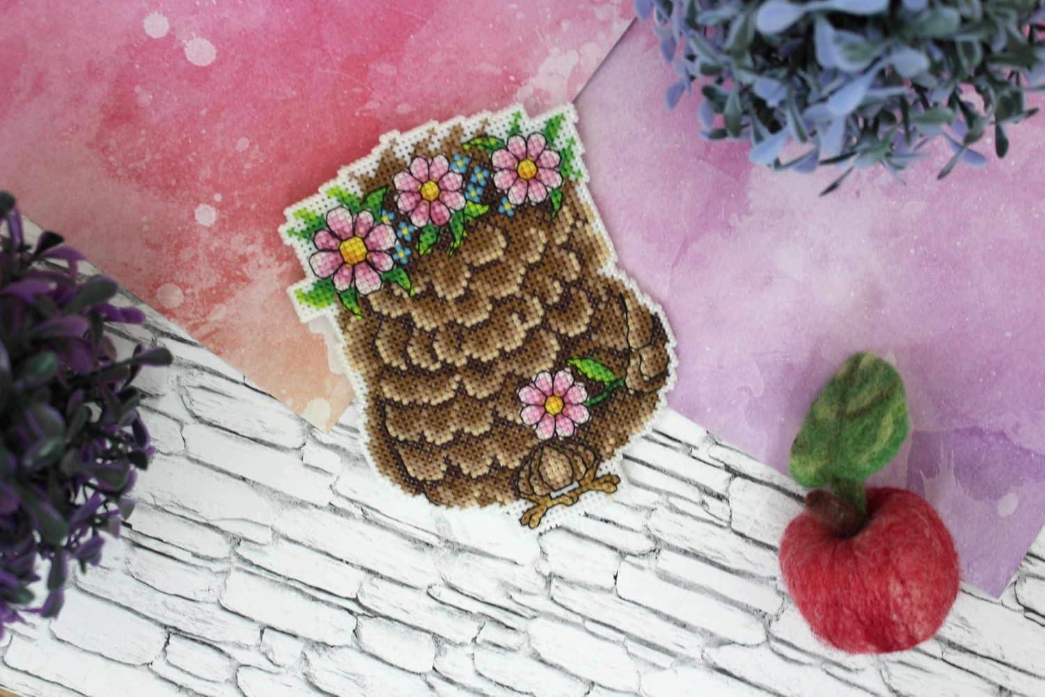 Owl - Counted Cross-Stitch Double-Sided kit on The Plastic Canvas. MP Studia