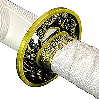 Vista 10 de Bishamon 42 1/2" Samurai Sword Carbon Blade Dragon Scabbard Comes with a Wooden Stand