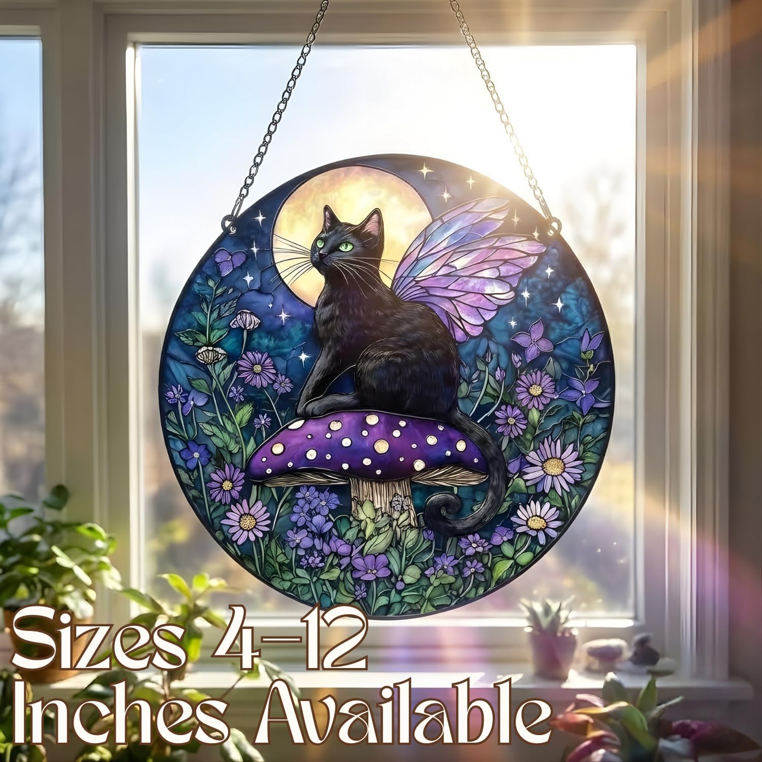 Acrylic Suncatcher Indoor Colorful Window Hanging Ornament Outdoor Sun Catcher Panel for Home Decor Car Garden Crystal Gift Tiffany Acrylic Dragonfly Suncatcher