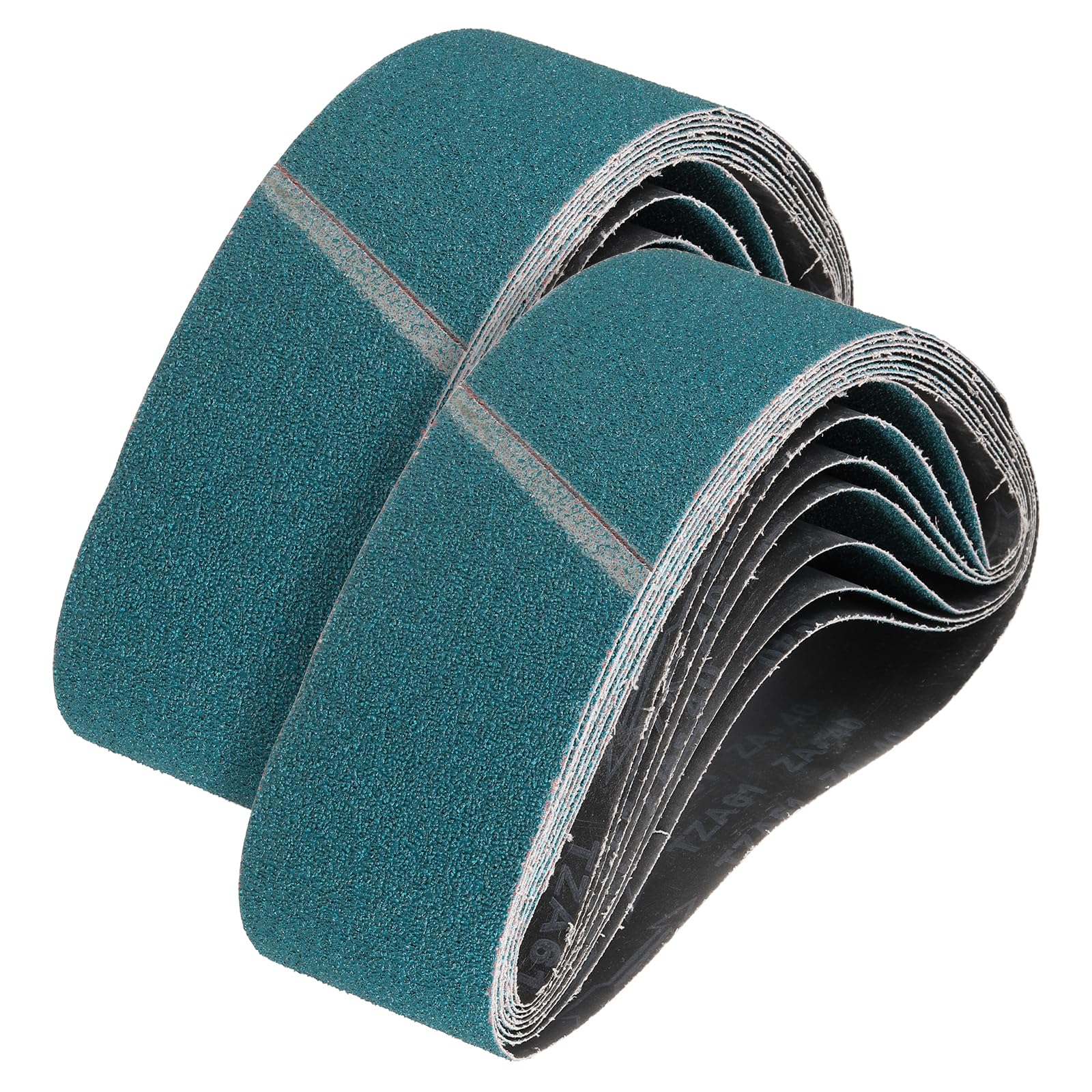 sourcing map Nastri abrasivi da 100 mm x 915 mm, 24 pezzi, grana 40/60/80/120, con zirconia, per lavorazione del legno, lucidatura dei metalli, affilacoltelli