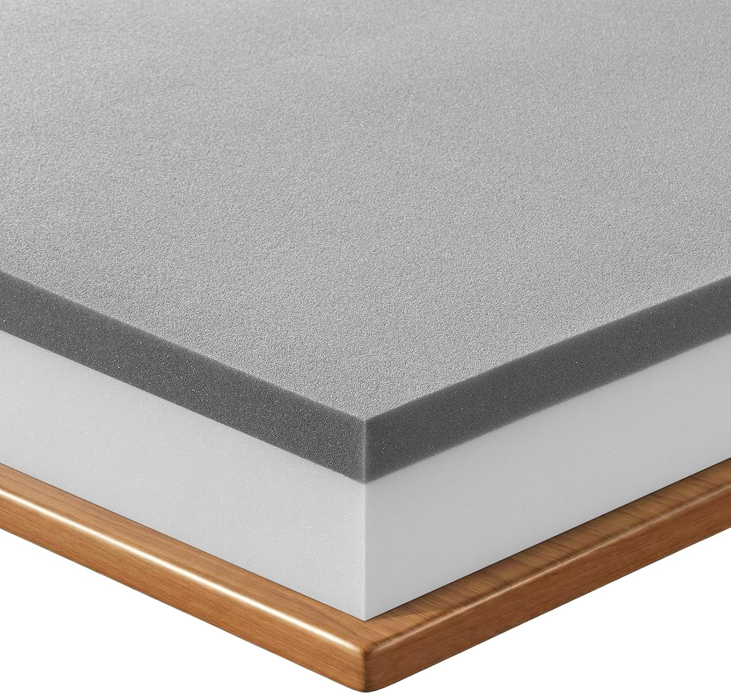 BedStory 3 Inch Queen Size Extra Firm Mattress Topper, Bamboo Charcoal Infused Breathable Bed Topper for Back Pain Relief, High Density Foam, Without Cover, Fiberglass Free, CertiPUR-US Certified