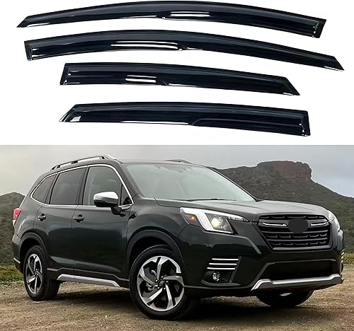 Miniatura 213 de IG - Visera para ventana de automóvil, protector contra la lluvia, el sol y el viento, con cinta adhesiva, deflector extraduradero para ventana