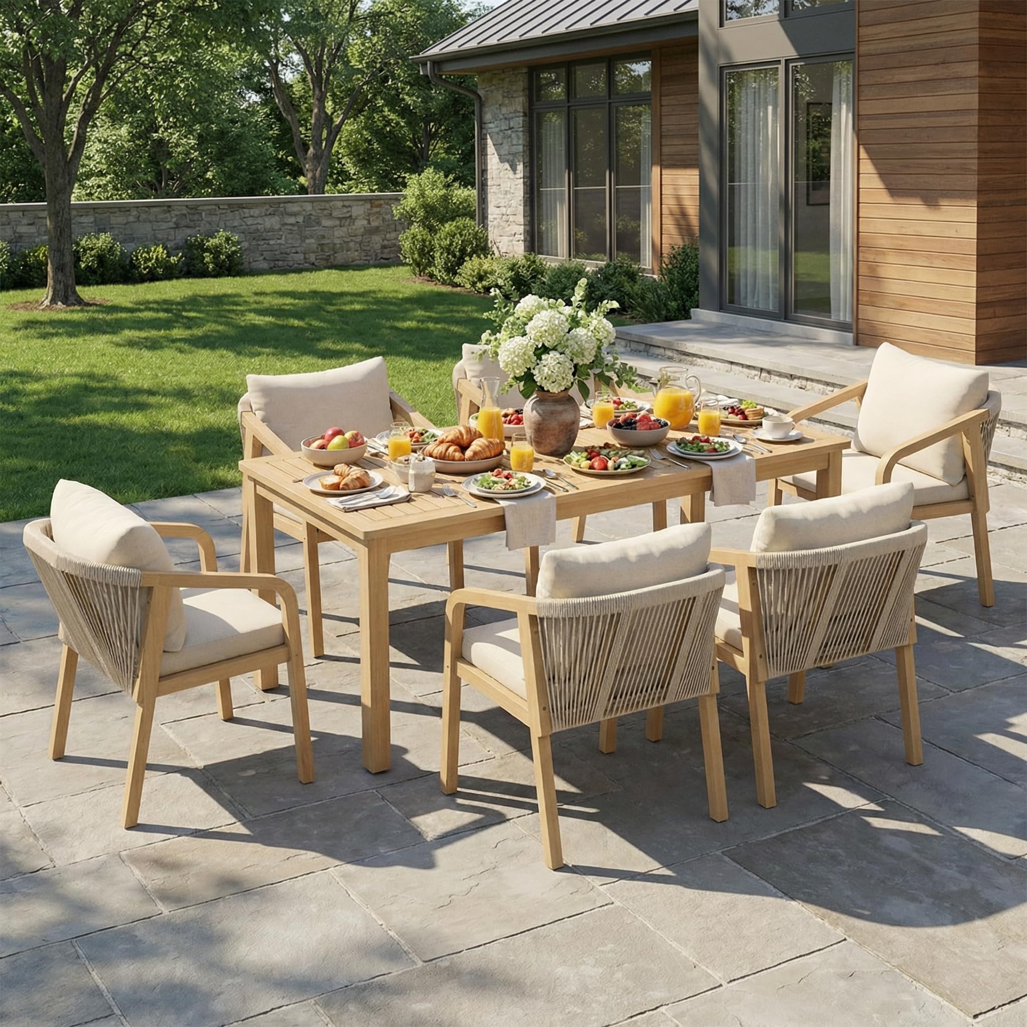 Acacia 7-Piece Patio Dining Set for 6