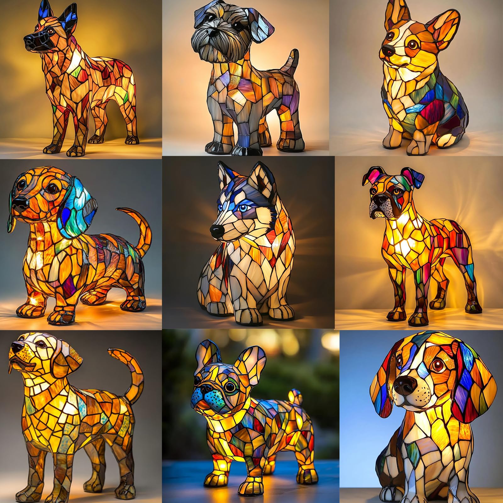 Tierlampe Hund & Katze - Süßes LED Nachtlicht Aus Harz Für Tierliebhaber