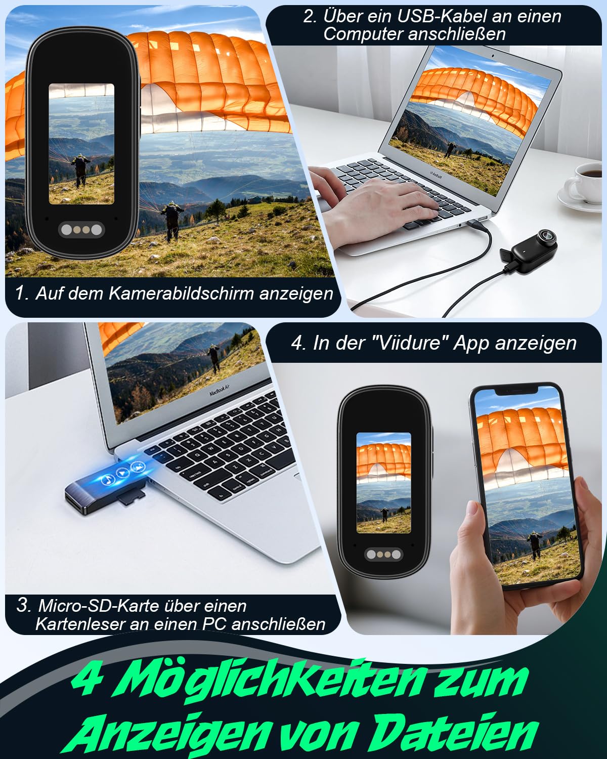 Action Cam 4K, WiFi Mini Bodycam Körperkamera 32GB, 150° Weitwinkel Video Sportkamera, 150° Action Kamera Fahrrad Motorrad Helmkamera, Wasserdicht Actionkamera mit Display für Vlog Outdoor Sportarten
