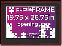 Vista 59 de Poster Palooza Kit de marco de rompecabezas de 20 x 27 pulgadas, incluye hojas de pegamento para rompecabezas, marco de madera marrón