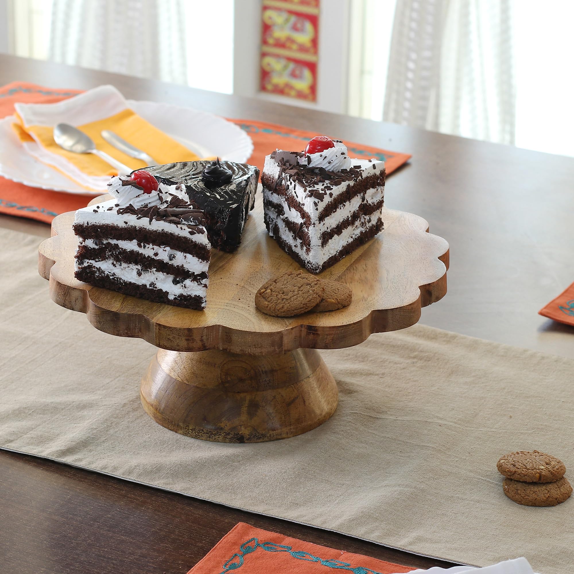 NOVICA Serving Plates Serveware From India 'Bouquet Of Sweets'