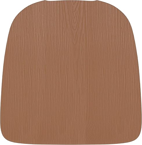 Miniatura 8 de BizChair Juego de 4 asientos de madera de poliresina, poliestireno de teca, bordes redondeados para mayor comodidad, para sillas y taburetes de