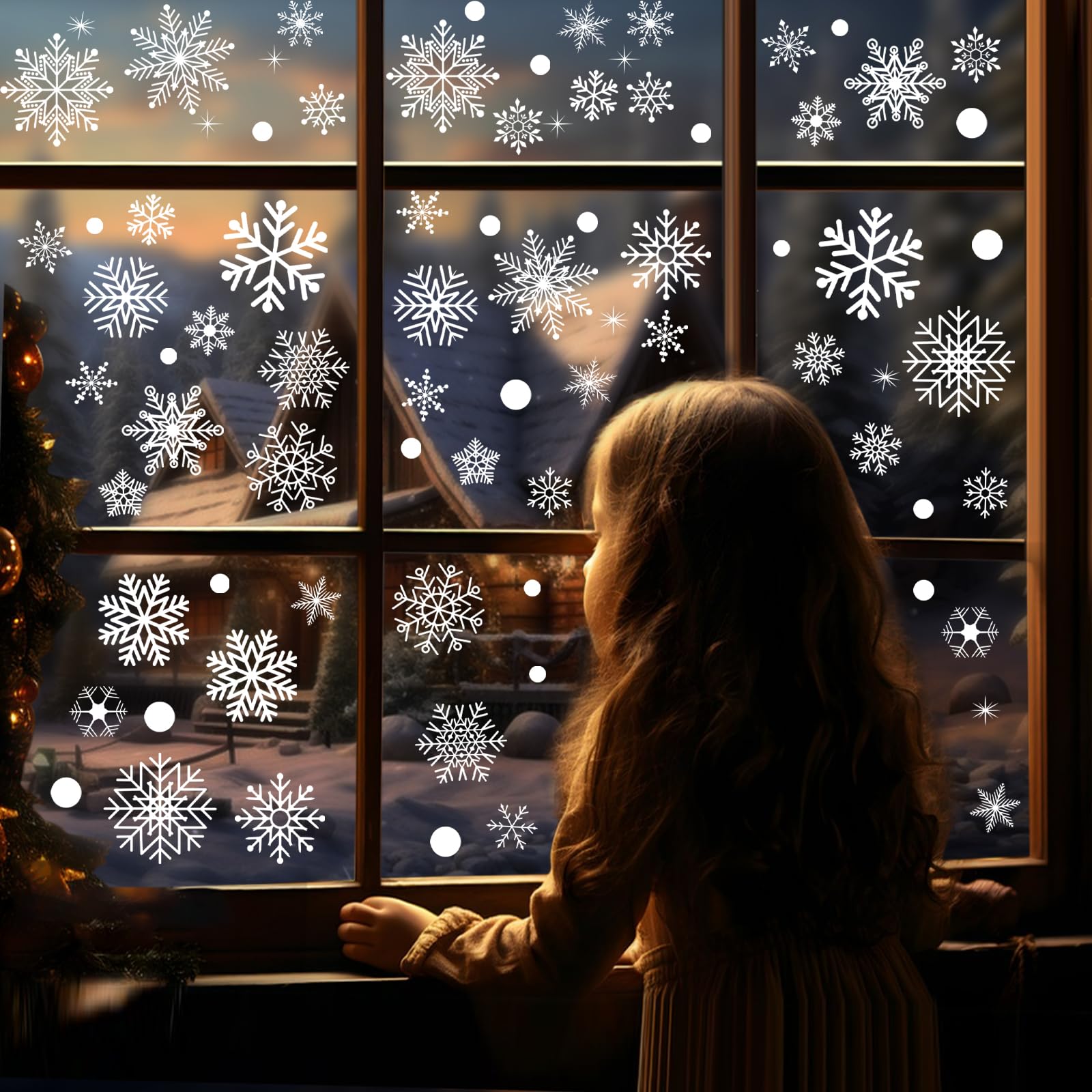 Adhesivos de ventana de Navidad para cristal