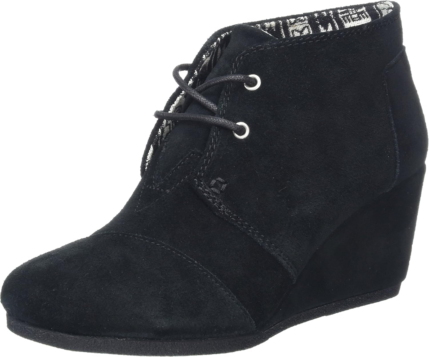 Toms desert wedge bootie black Clearance