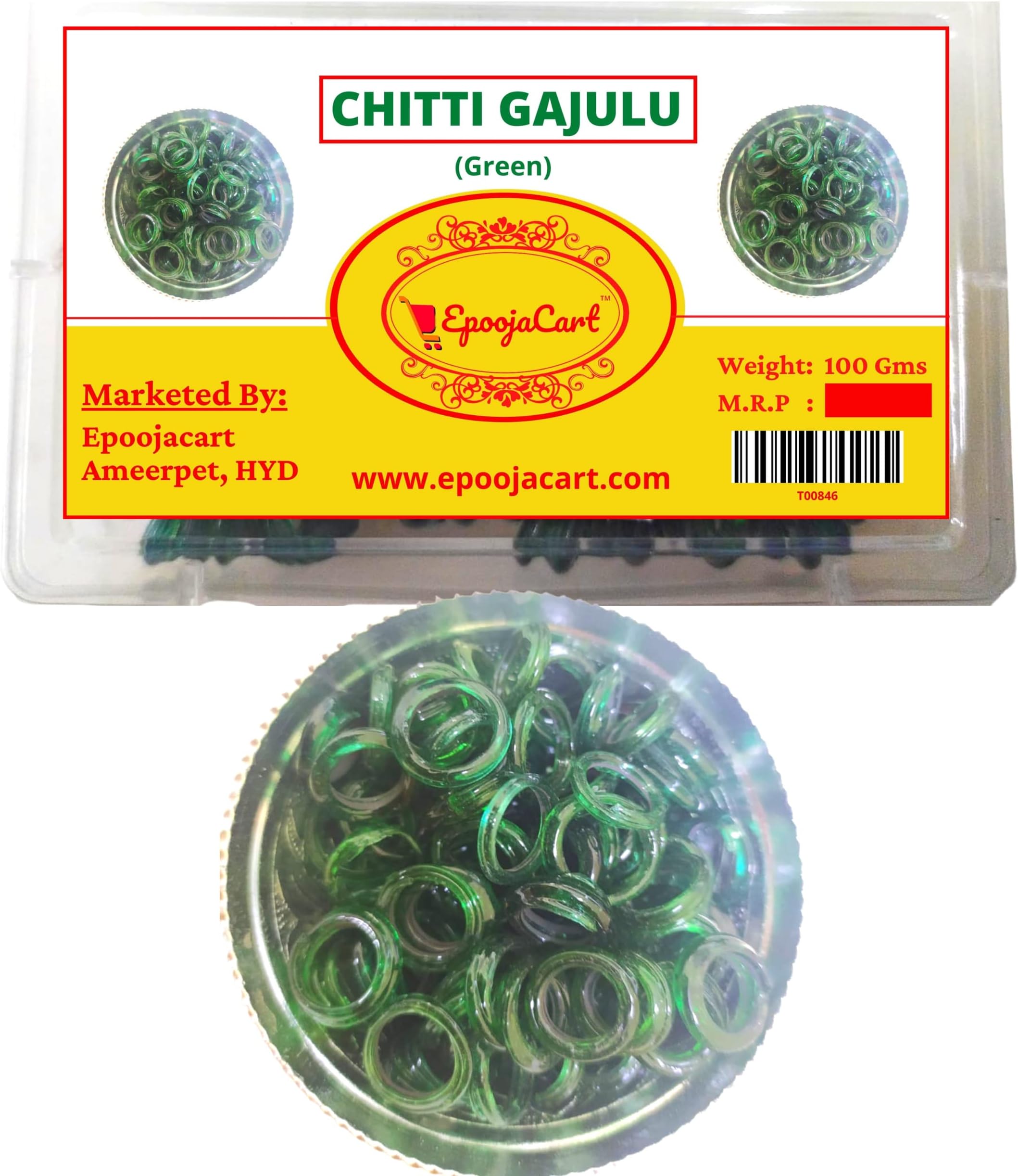 Chitti-Gajulu - Chota Kangan - Miniature Bangles for Ammavari Pooja (Green)