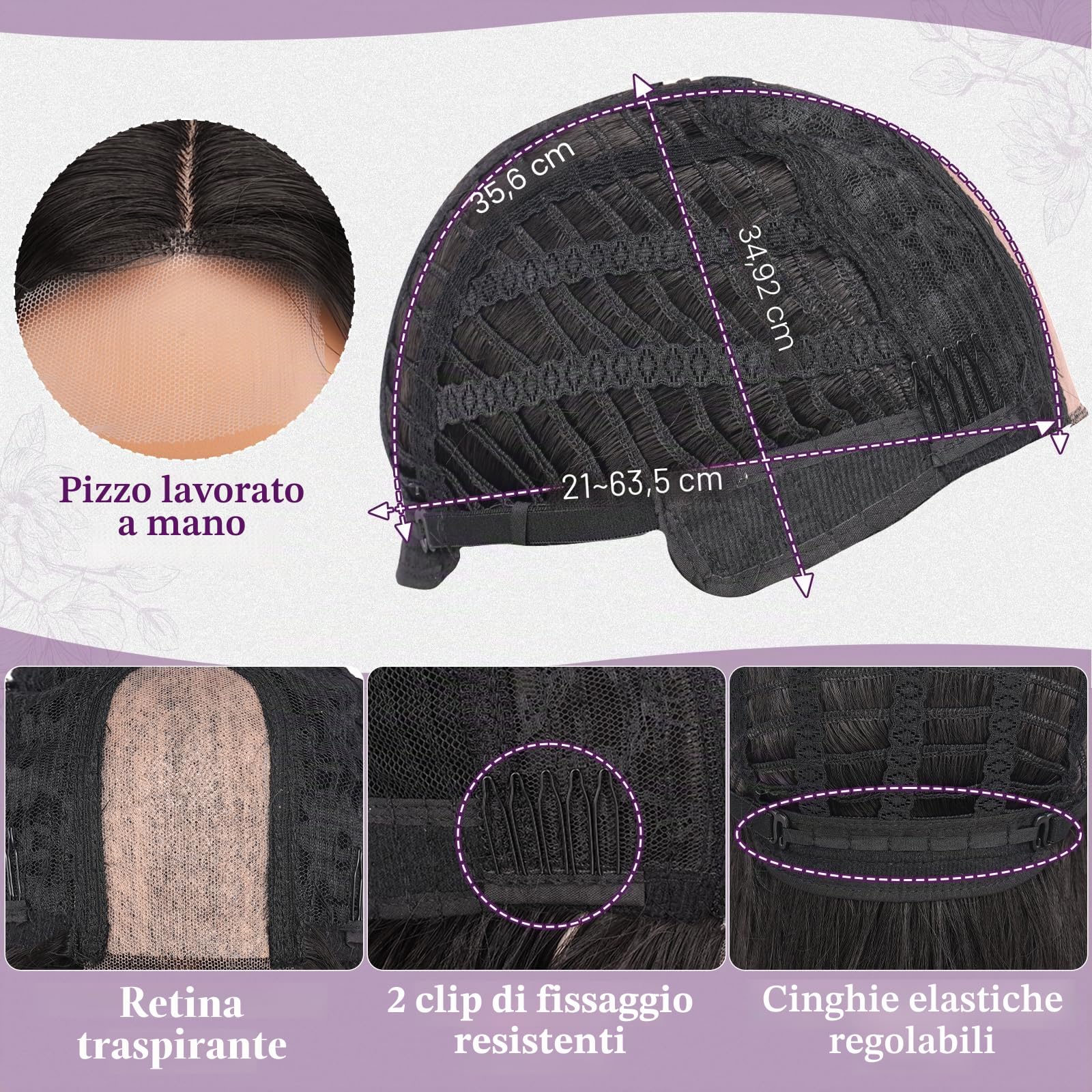 BARSDAR Lunga Lisci Marrone Scuro Parrucche, Lunga Lisci Parte Centrale Parrucca per Donna 71cm Dall'aspetto Naturale Sintetici Capelli Parrucca Partito Halloween Costumi Parrucche