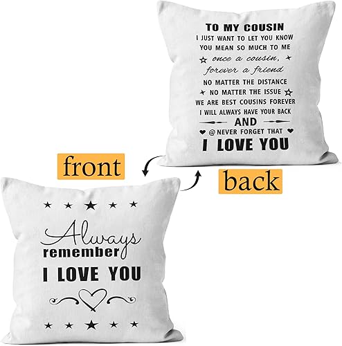 Miniatura 2 de QGFM Fundas de almohada de 18 x 18 pulgadas, decoración de primas para sofá, sofá, regalo de primas para mujeres, fundas de almohada reversibles