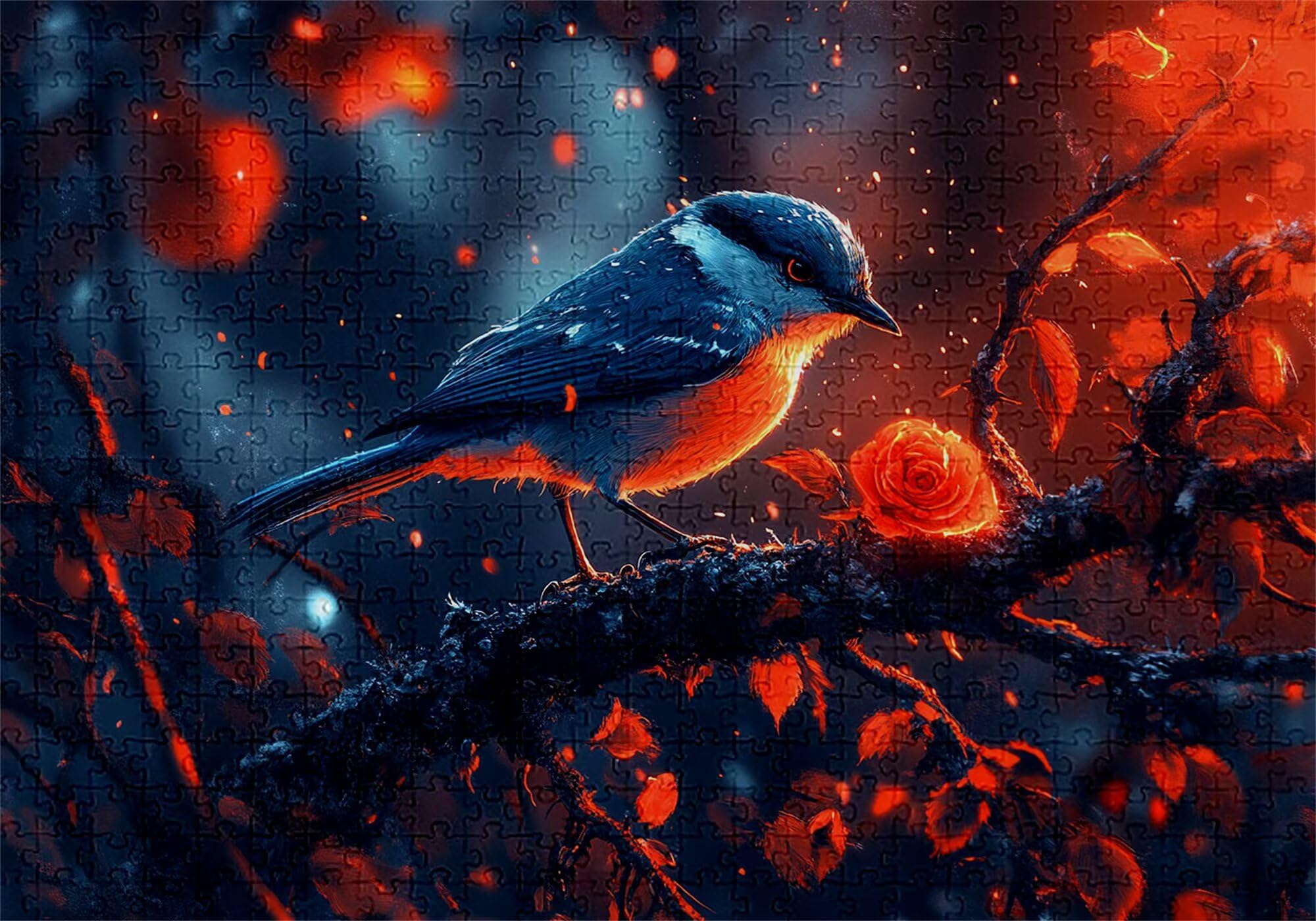 Puzzle 3000 elementów ptak puzzle dla dorosłych kwiaty 122 x 81 cm unikalne rzemiosło klasyczne 3D drewniana układanka do rodzinnych gier biznesowych, układanka zrób to sam do dekoracji ścian domu