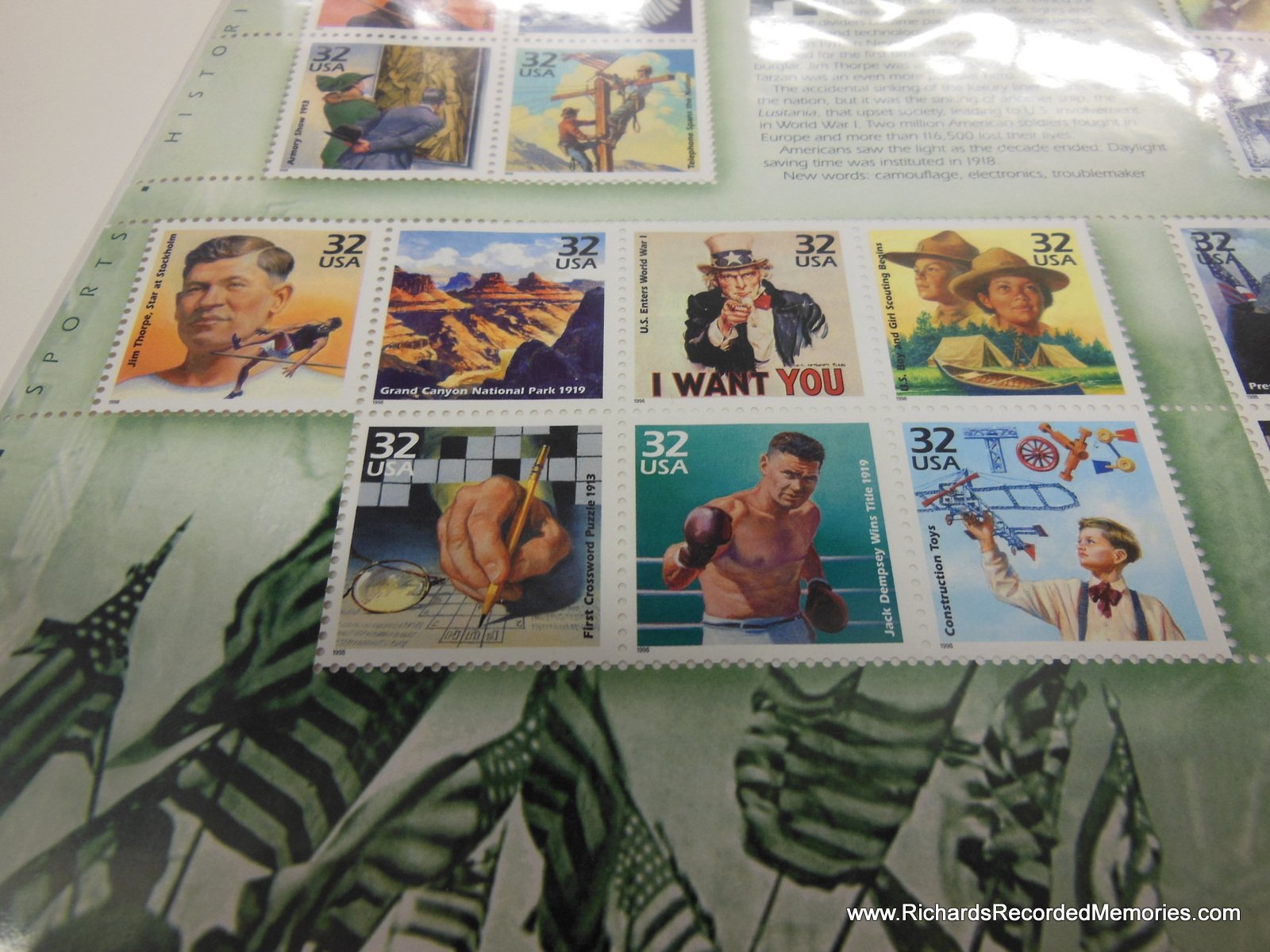 Amazon.com: USPS Celebrate The Century 1910s, Full Sheet of 15 x