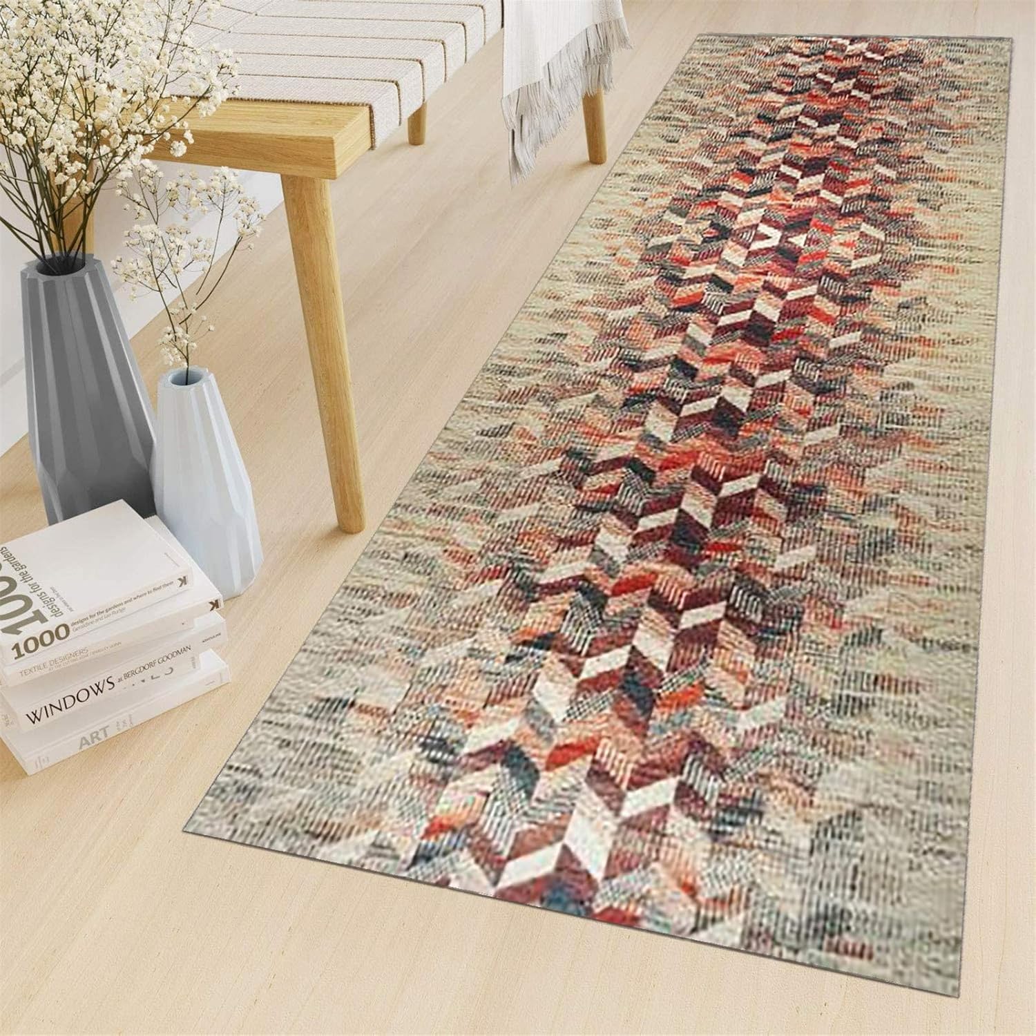 Tapis de couloir antidérapant lavable cuisine long tapis de sol maison