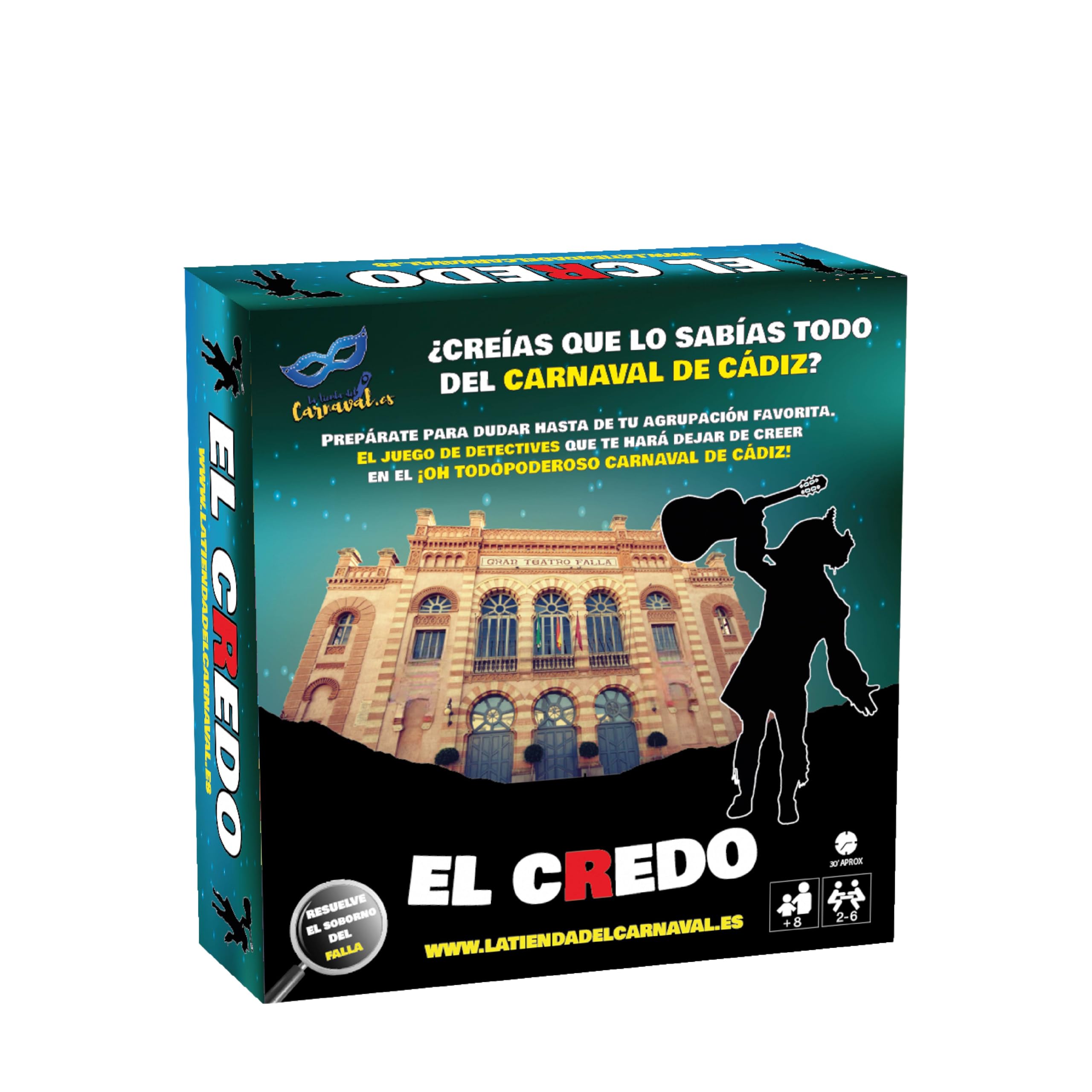Juego de Mesa «El Credo» – Misterio y Sobornos Carnavalescos de Cádiz | Diversión para 2-6 Jugadores, +8 Años