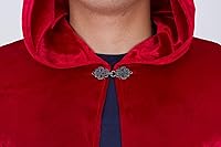 Vista 6 de Little Adventures Deluxe - Capa de terciopelo para adulto con capucha forrada Rojo