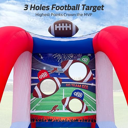 Miniatura 3 de Juegos inflables de carnaval, juego deportivo interactivo con bolas y soplador, juego de lanzamiento de fútbol para eventos comerciales, carnavales,