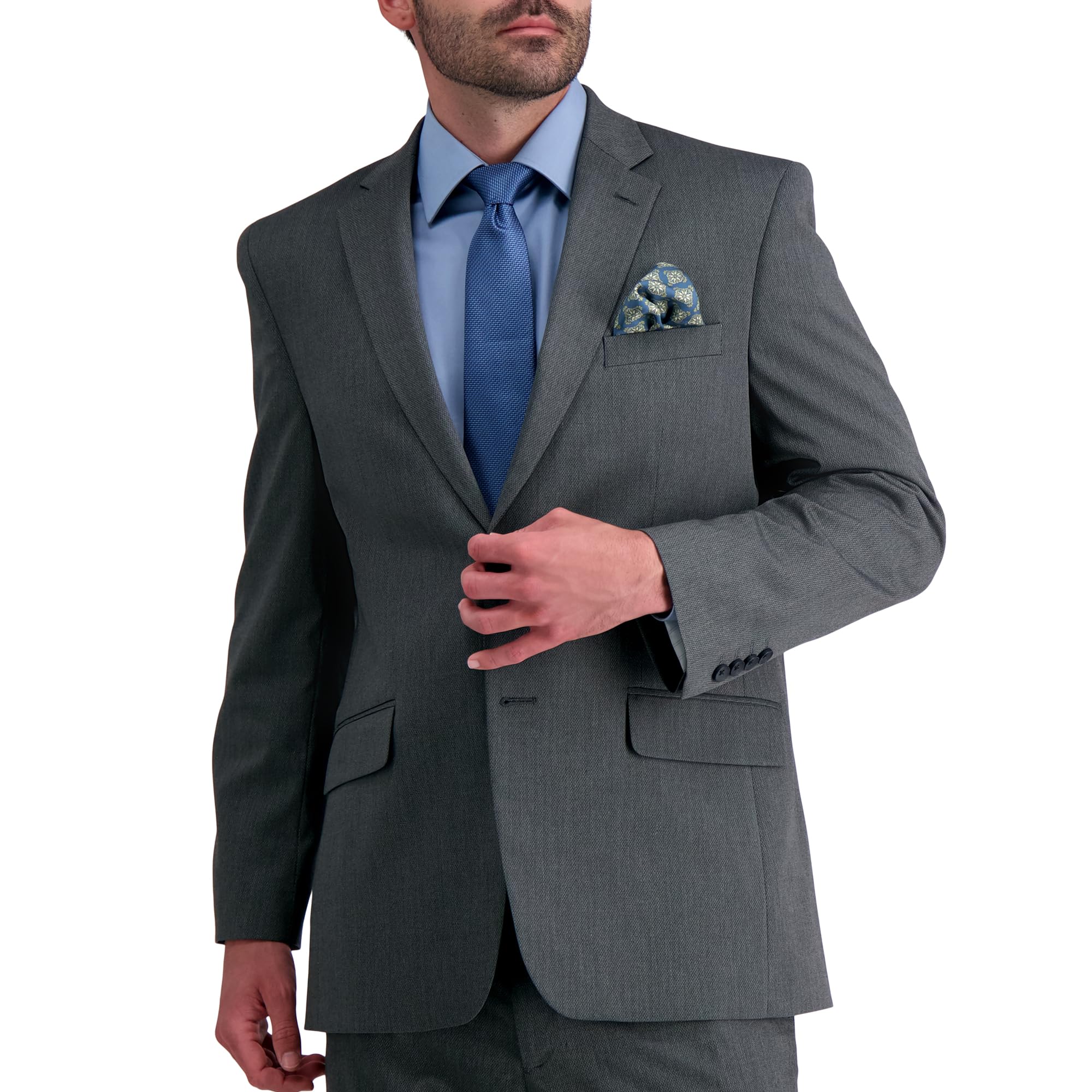 haggar Men's 4-Way Stretch Diamond Weave Classic Fit Suit Separate Pant-picture-11
