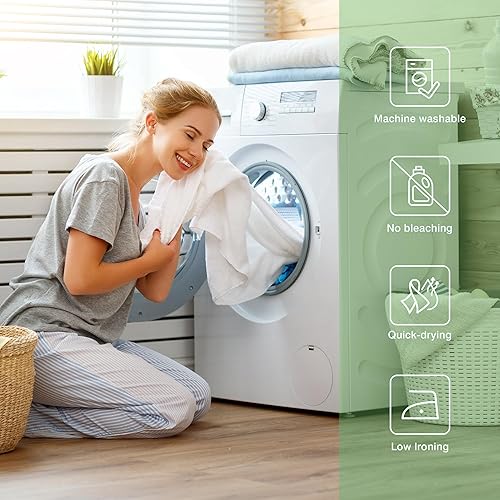 Miniatura 6 de KOMLLEX Cortina de ducha bohemia verde para decoración de baño, 72 pulgadas de ancho x 72 pulgadas de alto, abstracto, retro, dorado, de mediados de