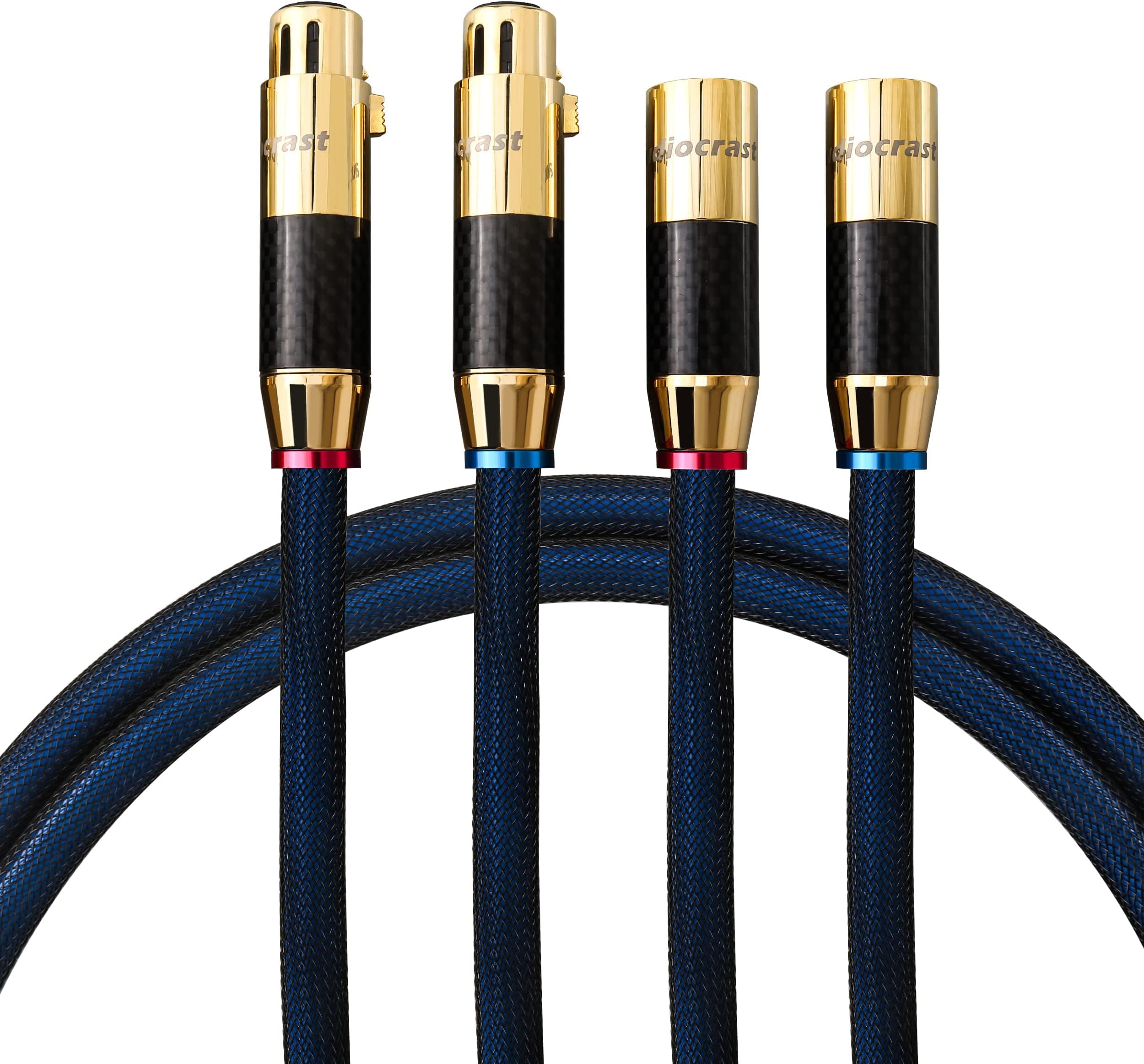 2px HiFi XLR Cable, 4.9FT/1.5M, Audio 3 Pin XLR Male to Female Microphone Signal Cable, Audiophile Balanced Interconnect Mic Cords