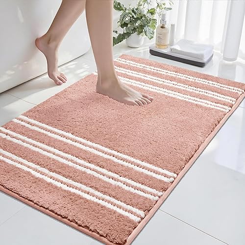 Miniatura 16 de Alfombras de baño antideslizantes lavables de 24 x 17 pulgadas, ultra suaves, súper absorbentes, alfombras de baño para suelo de baño, alfombra de