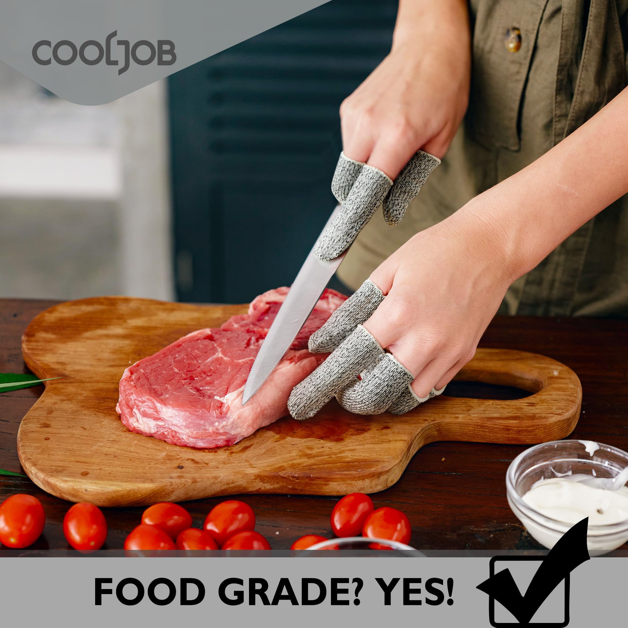 COOLJOB 20-Pack A5 Cut Resistant Finger Cots Full Coverage, L/XL — Amazon image 4