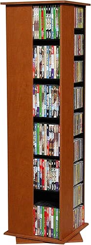 Vista 5 de Venture Horizon - torre giratoria para CDs, DVDs, Blu-ray, Disney, VHS, negra, 600 lugares, Madera, Walnut Nuez