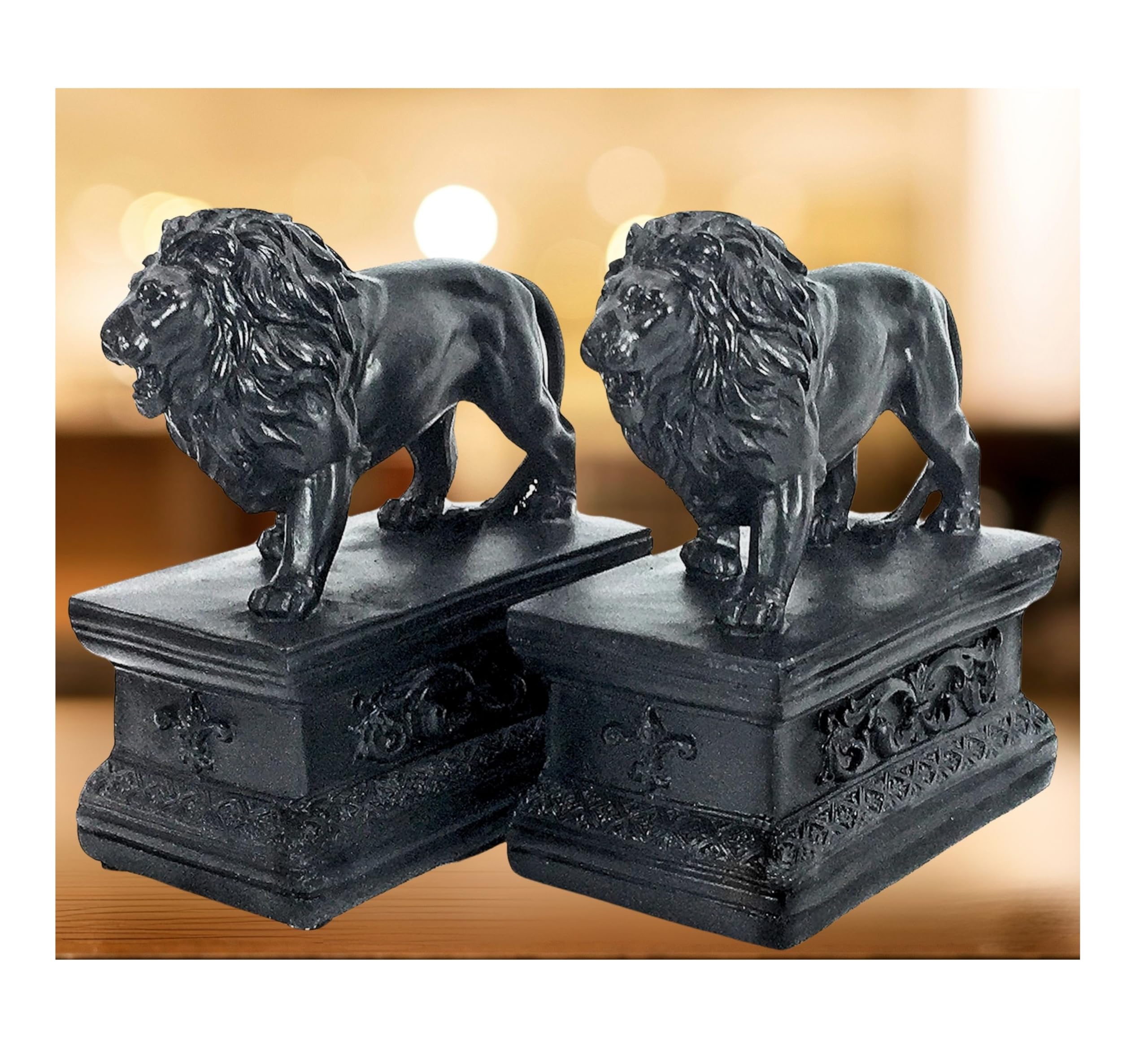 イギリス ヴィンテージ ライオン ブックエンド Amazon.com: Lion Book Ends for Home Decorative 2 Golden