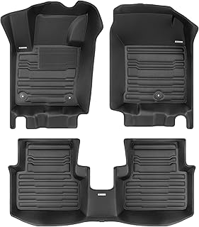 TuxMat - for Ford Maverick 2022-2024 Models - Custom Car Mats - Maximum Coverage, All Weather, Laser Measured - This Full Set Includes 1st and 2nd Rows