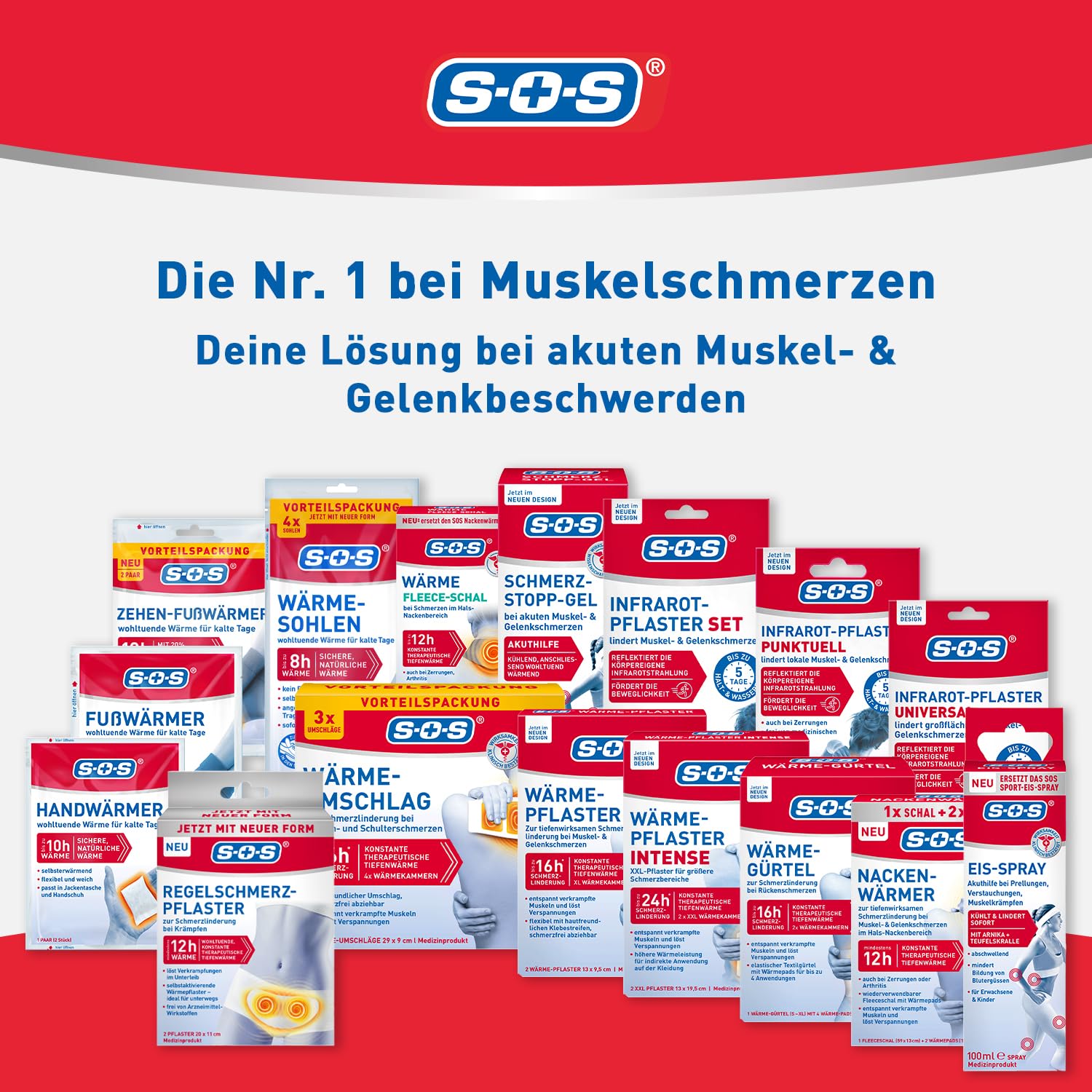 SOS Zehen-Fußwärmer – Wärmepads für bis zu 12 Stunden Wärme – für alle Schuhgrößen – haftet zuverlässig auf der Socke – ideal für Spaziergänge, Wintersport & kalte Tage