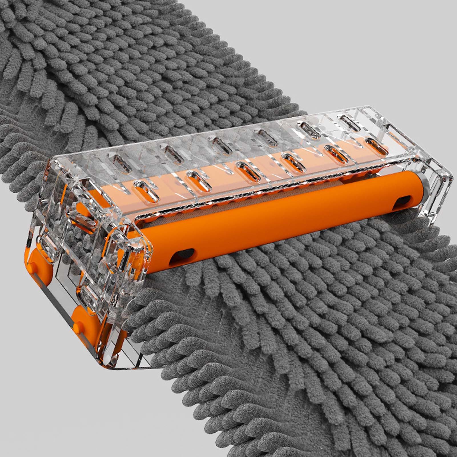 Mopa Fregona Microfibra con Paño Lavable, Fregona Reutilizable para Limpieza De Suelos, Limpiador De Suelos Absorbente con Mango Regulable para Hogar Cocina Baño Y Baldosas
