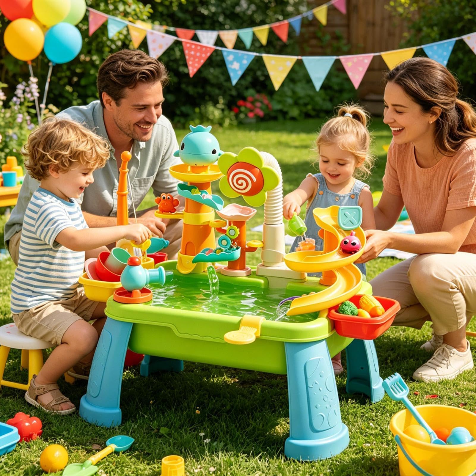 Generico Wasserspieltisch, interaktives elektrisches Spielzeug für Finger, Wasserspielzeug | für Innenbereich, Outdoor, Garten, sensorische Spiele, Geburtstag