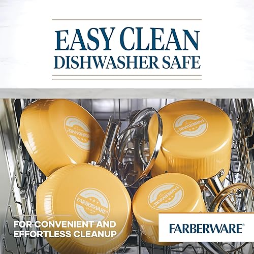 Miniatura 3 de Farberware Style - Sartén antiadherente con tapa, apta para lavavajillas, 3 cuartos de galón, color amarillo