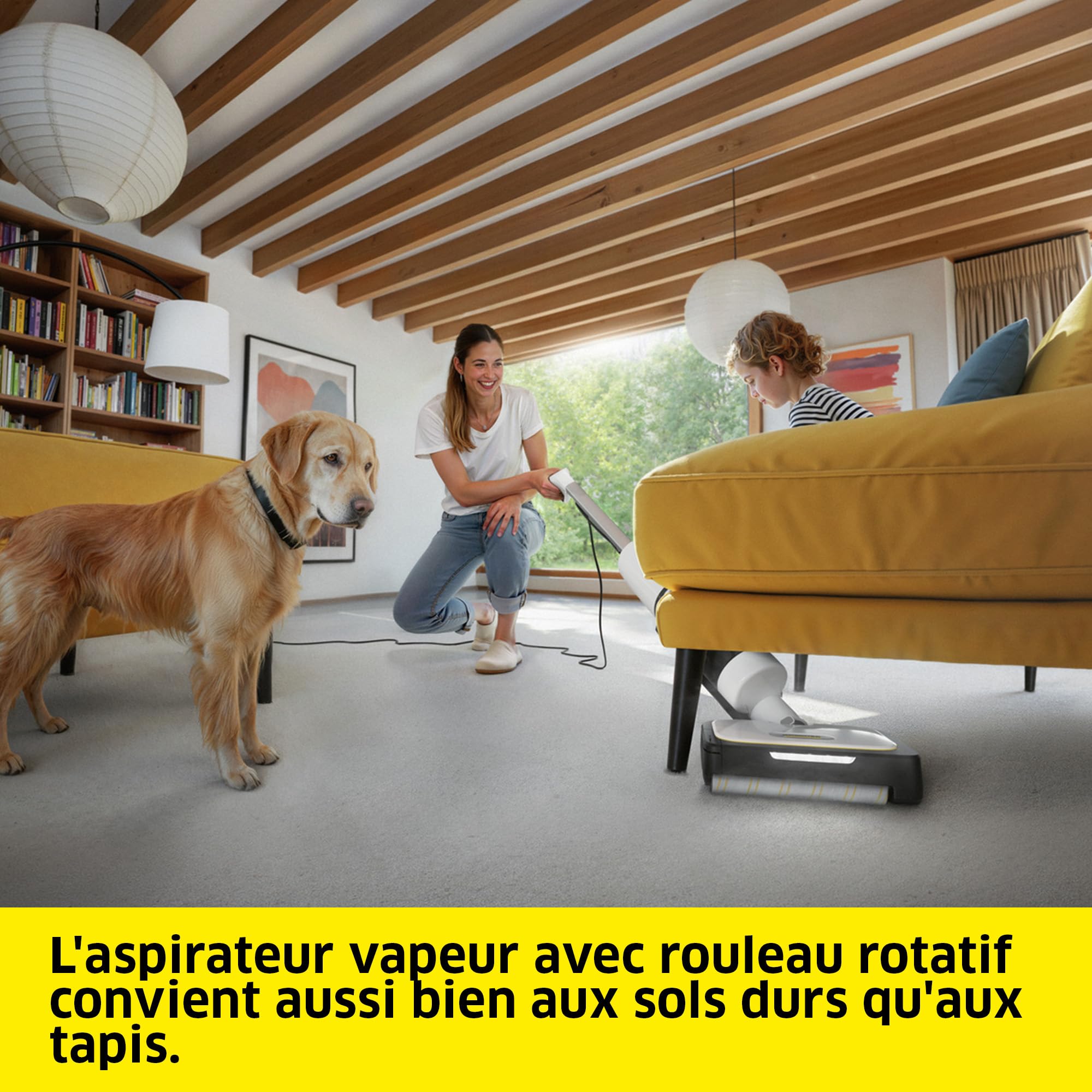 Kärcher aspirateur laveur avec vapeur SCV 4 Steam Vac, solution 3-en-1