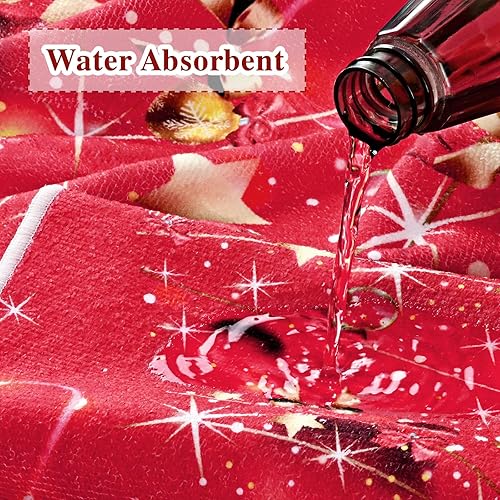 Miniatura 4 de ASPMIZ Juego de 3 toallas de playa de Navidad con toalla de baño, toalla de mano y paño de lavado, juego de 3 toallas de baño de árbol de Navidad de