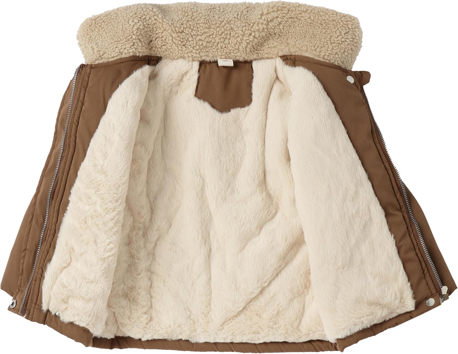 Mud Kingdom Boy Winter Jacket Thick Warm Fleece Long Sleeve Lapel Solid Coat Casual Outerwear