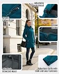 33,000ft Women's Waterproof Softshell Long Rain Jacket with Hood Fleece Lined Windproof Windbreaker