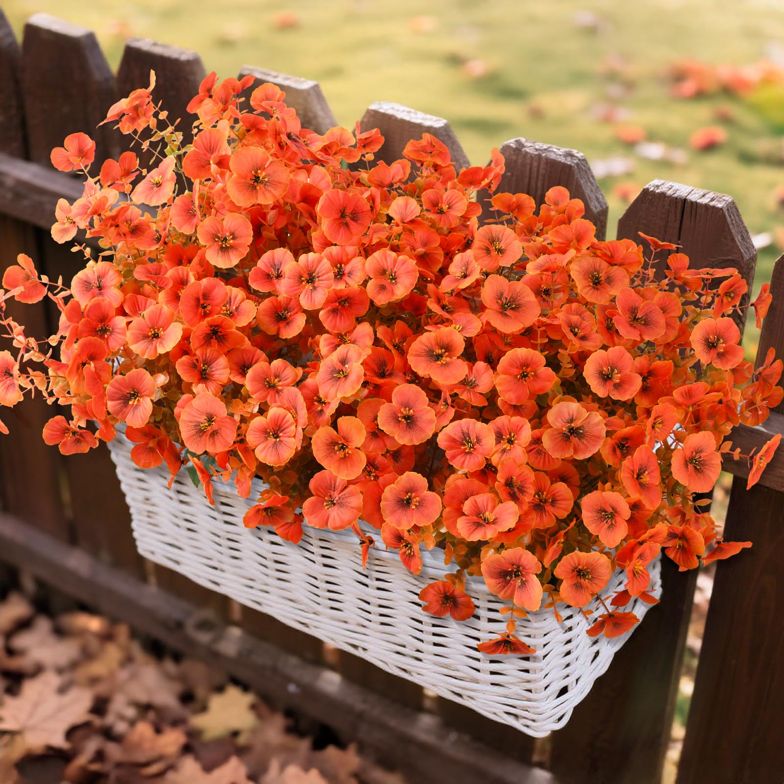 INQCMY 12 Bundles Faux Pansy Fake Mums