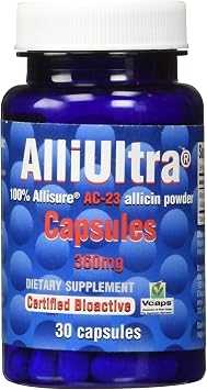 AlliUltra 360mg Stabilized Allicin Garlic Supplement, | 30 Capsules
