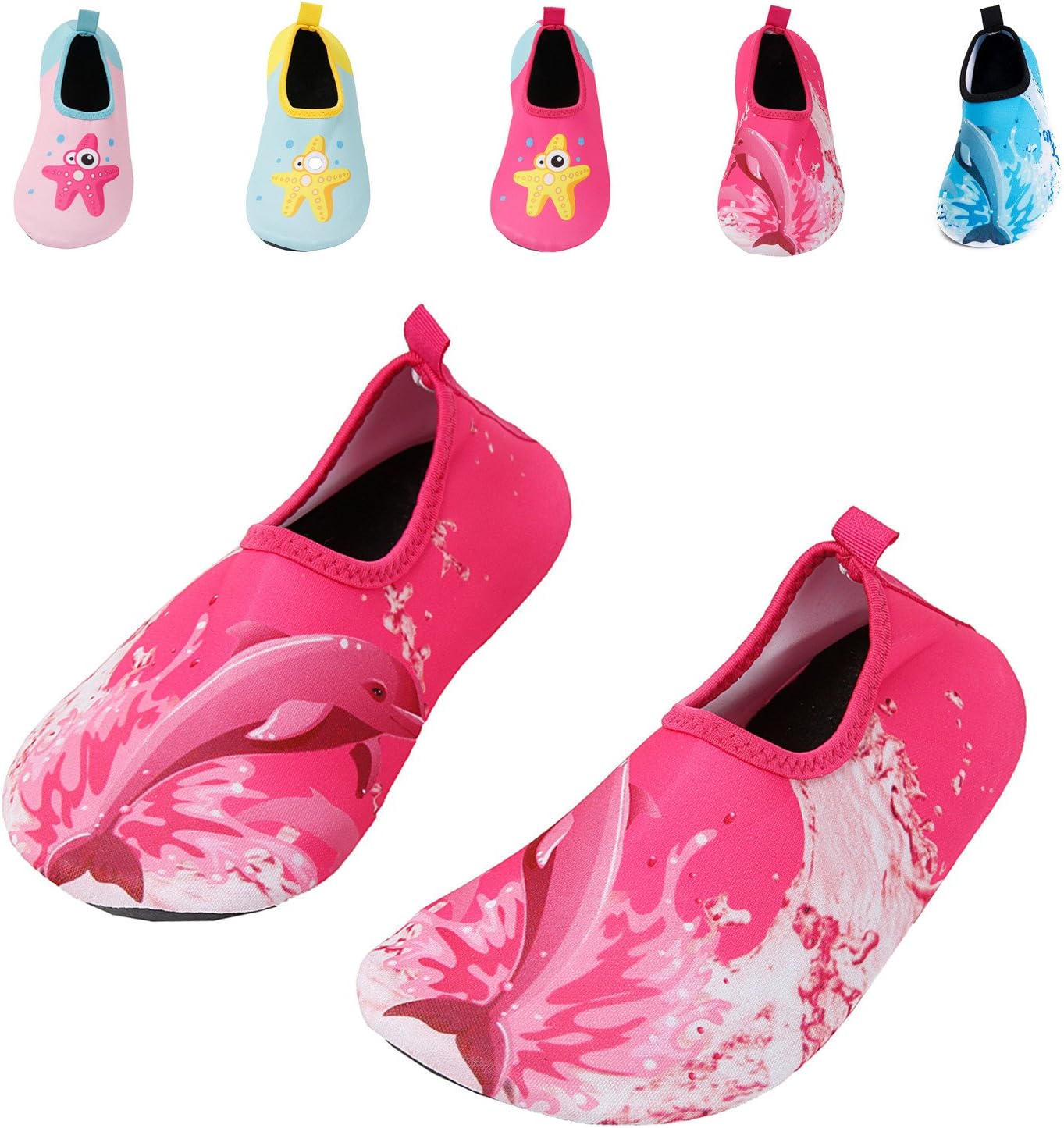 WXDZ Boys Girls Water Shoes Swim Shoes Quick Drying Barefoot Aqua Socks for Kids Beach Pool